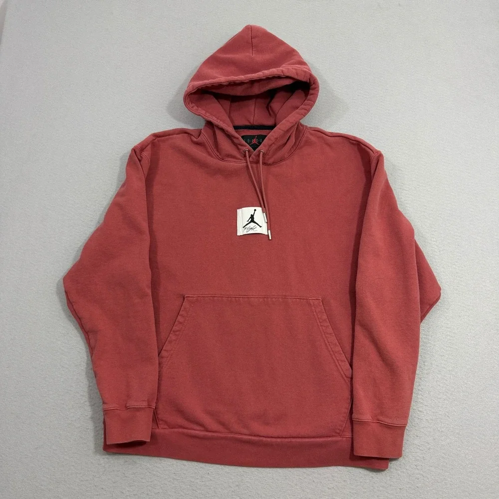 Nike Air Jordan Statement Fleece Hoodie Men's Medium Red Basketball DA9816-691